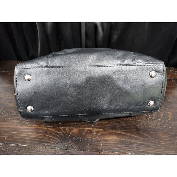 AUTHENTIC Coach F33806 Colette Smooth Black Leather Satchel Purse-EUC - Picture 6 of 13